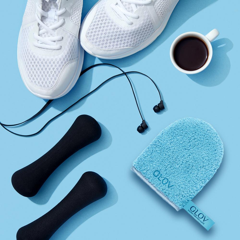 glov.gr, glov makeup remover only with water for all skin types, bouncy blue