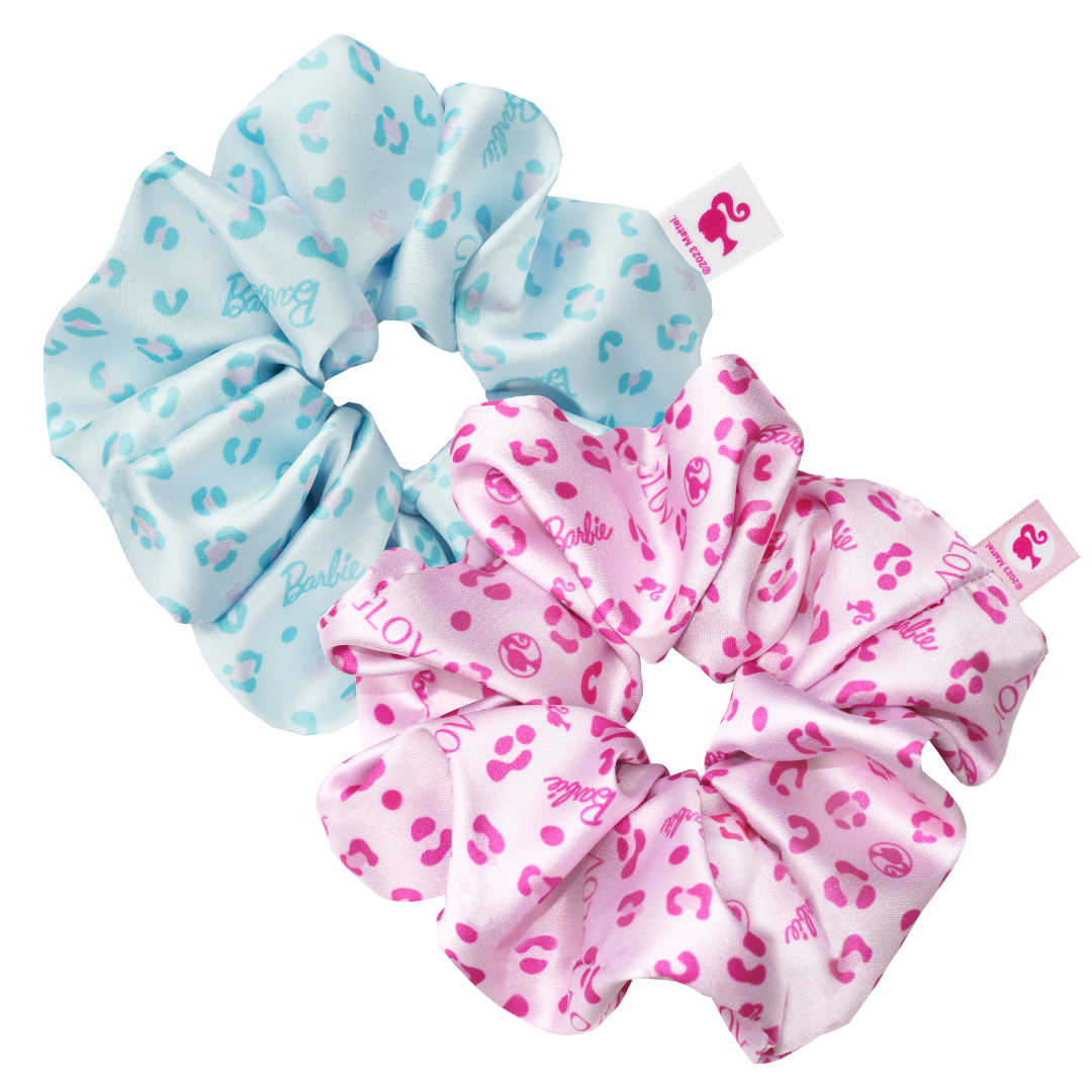 Barbie ❤️ GLOV Scrunchies Pink & Blue Panther Large