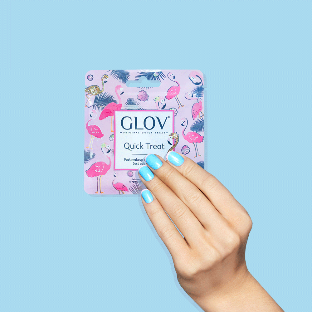 glov.gr, glov makeup remover only with water for all skin types, bouncy blue