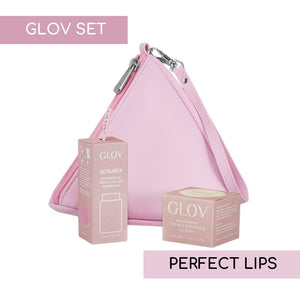 Το GLOV Perfect Lips set περιλαμβάνει 2 εξειδικευμένα προϊόντα για τα χείλη. Το GLOV Scrubex αφαιρεί το νεκρό δέρμα από τα χείλη σου, κάνει ήπια απολέπιση και ανοίγει τους πόρους των χειλιών. Το GLOV Firming & Moisturizing Lip Butter εφαρμόζεται στα καθαρά πλέον χείλη, τα νευδατώνει και τα κάνει να φαίνονται πιο μεγάλα!